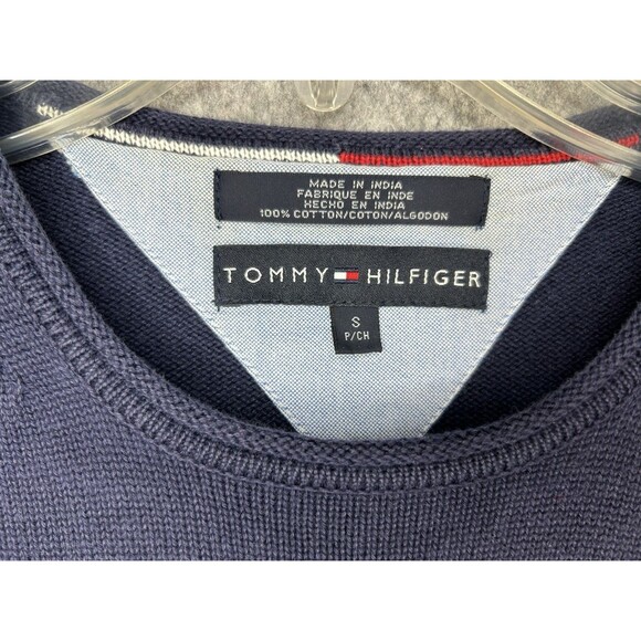 Tommy Hilfiger Sweater Men’s Small Red White Blue Roll Neck Embroidered Y2K - Picture 8 of 8